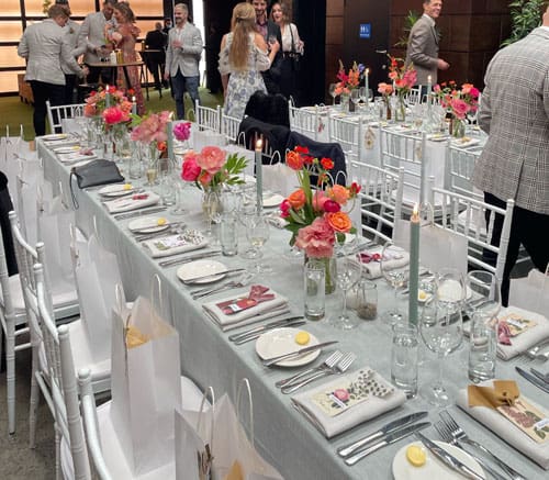 Wedding catering table
